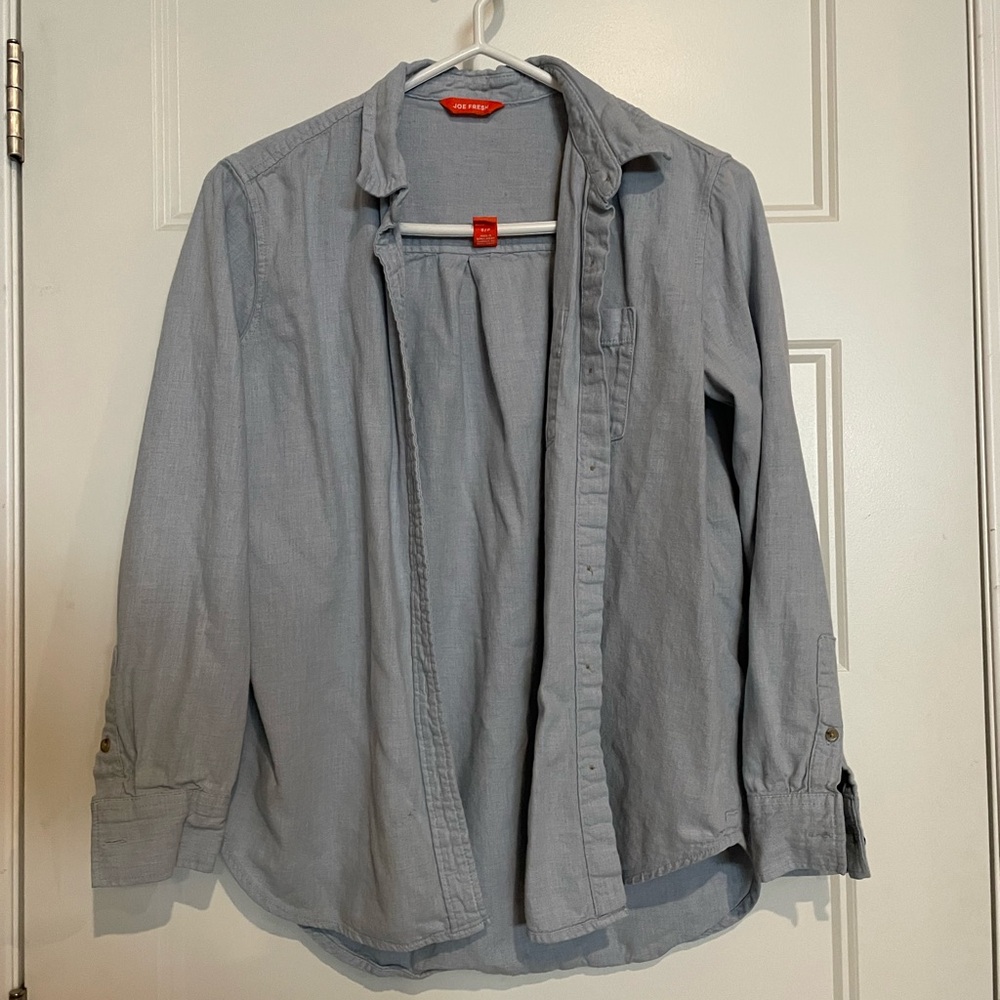 3/$20 Blue Denim Style Joe Fresh Button-Up Shirt